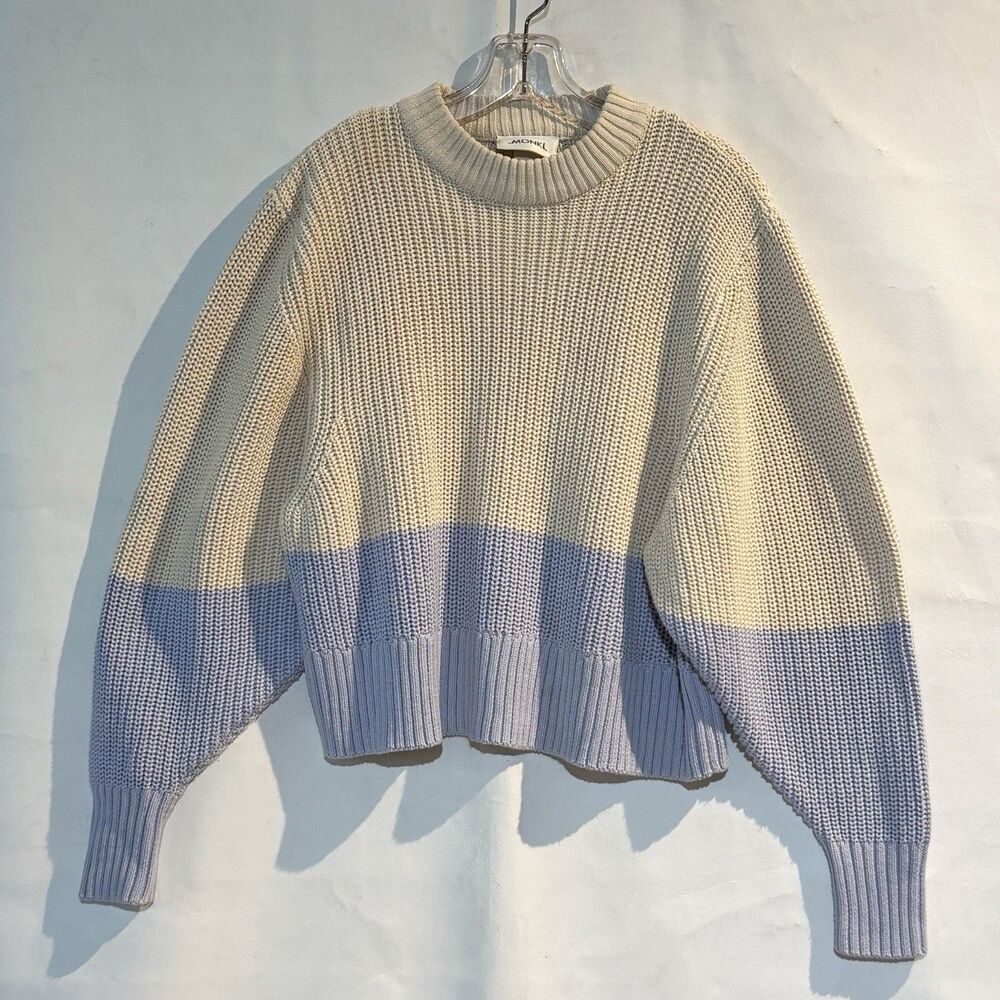 Monki Chunky Knit Jumper Women’s Size XS Color Block
